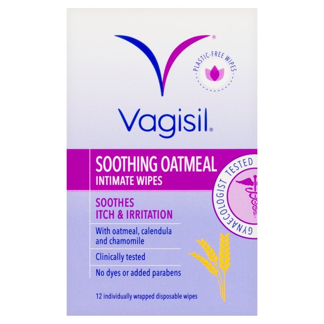 Vagisil oatmeal intimate wipes (British brand)