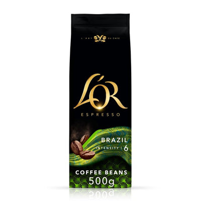 M&S L'OR Brazil Coffee Beans Intensity 6 Arabica Coffee Beans 500g- Buy online at McGrocer
