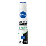 Nivea anti-perspirant deodorant spray Black & White Fresh 250ml, imported from the UK