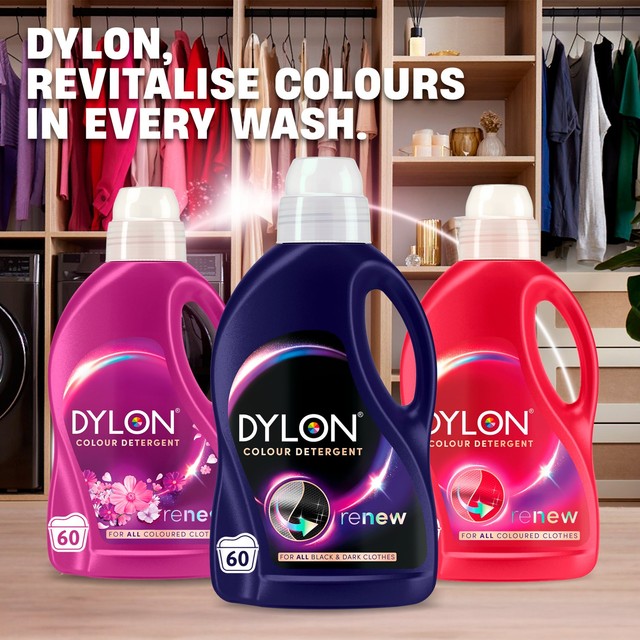 Dylon dark clothes detergent 60 washes, imported from the UK