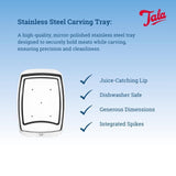 Tala Performance Carving Tray Stainless Steel 35.5 x 25cm (British brand)