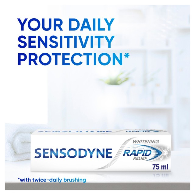 Sensodyne Rapid Relief Sensitive Whitening Toothpaste 75ml (British brand)