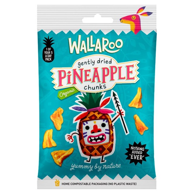 Wallaroo dried pineapple chunks 35g (British brand)