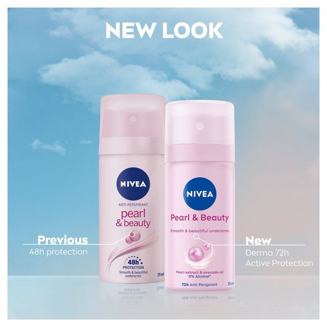 NIVEA Pearl & Beauty anti-perspirant deodorant spray 35ml, UK version