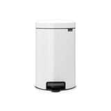 Brabantia white household pedal bin 12L - British product