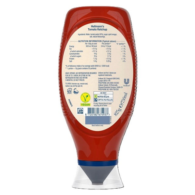 Hellmann's Tomato Ketchup bottle, imported from the UK