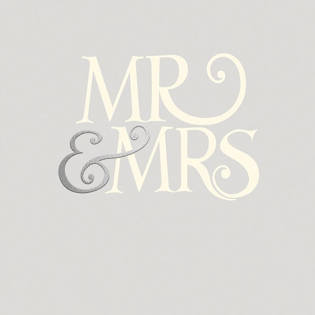 Woodmansterne Mr & Mrs wedding card 160mm x 160mm - British product