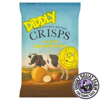 M&S Diddly Squat Farm Cheese & Onion Crisps- Buy online at McGrocer