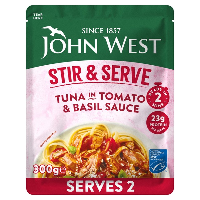 John West tuna in tomato and basil sauce 300g, UK version