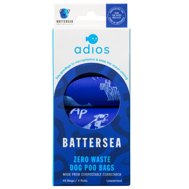 Adios Plastic compostable dog poo bags without handles, UK version