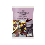 M&S Sea Salted Vegetable Crisps 100g, imported from the UK