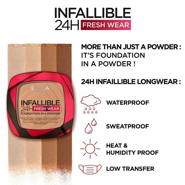 L'Oreal Paris foundation powder Shade 375 Deep Amber, UK version