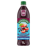 Robinsons apple and blackcurrant squash 1L, imported from the UK