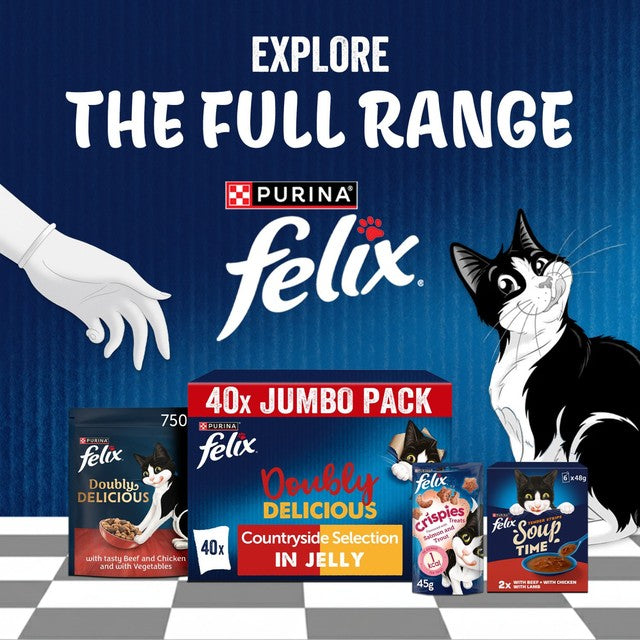 Felix wet cat food Doubly Delicious variety pack, imported from the UK