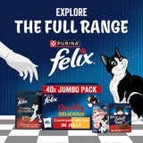 Felix wet cat food Doubly Delicious variety pack, imported from the UK