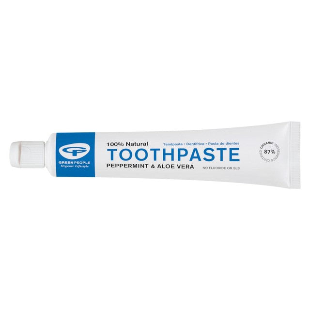 Green People toothpaste peppermint & aloe vera vegan 50ml, UK version