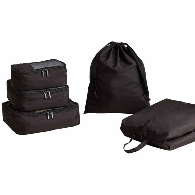 M&S packing cubes black set five pieces (British brand)