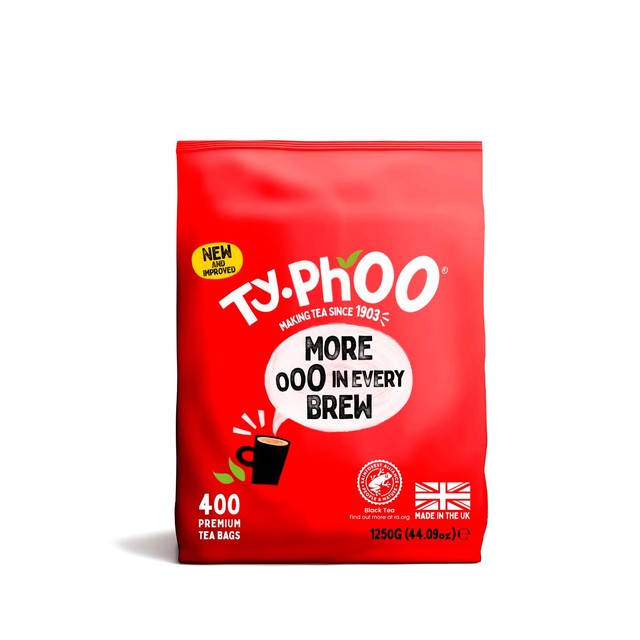 Typhoo black tea bags 400 bags (British brand)