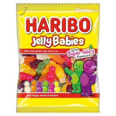 حقائب حلوى جيلي بنكهة الفاكهة Haribo Jelly Babies 160 جرام