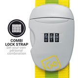 Go Travel yellow and green combi luggage strap, UK version