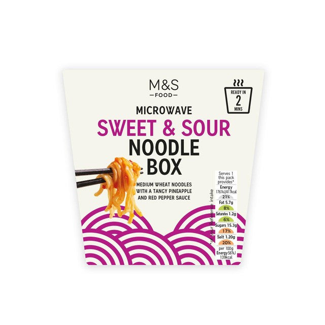 M&S süß-saure Nudelbox 300g, importiert aus dem Vereinigten Königreich