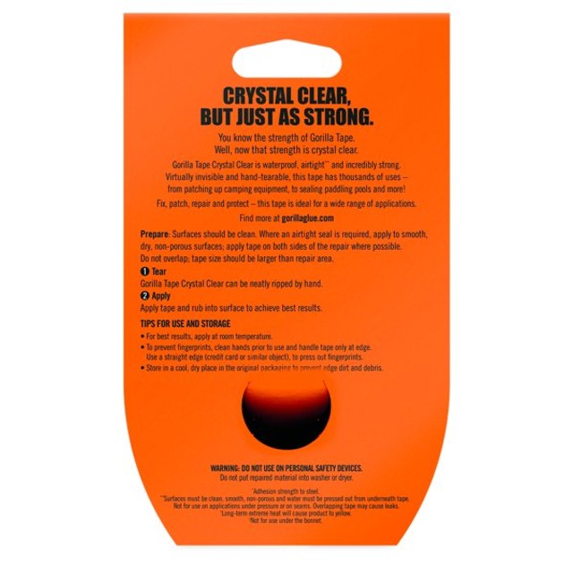 Gorilla Glue clear repair tape 8m, UK version