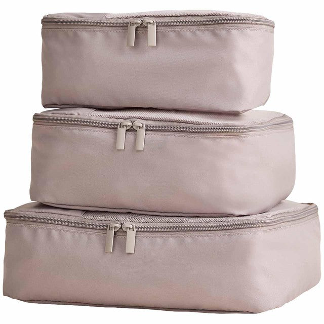 M&S packing cubes 3 pack neutral, imported from the UK
