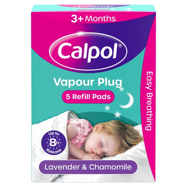 Calpol Vapour Plug Refill Pads Lavender Chamomile 5 Pack - British product