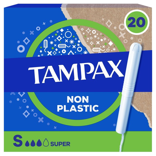 Tampax Super Tampons cardboard applicator 20 pack (British brand)