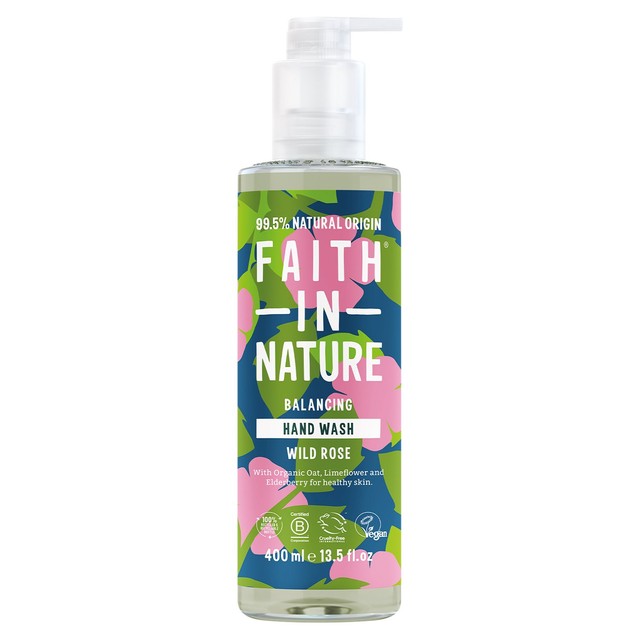 Faith In Nature Wild Rose hand wash 400ml - British product