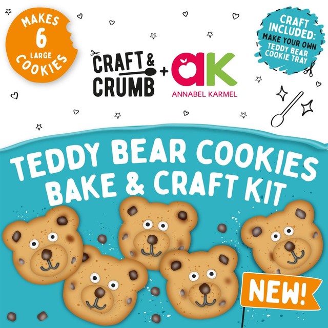 Craft & Crumb Teddy Bear Biscuits Bake & Craft Kit 255g - British product