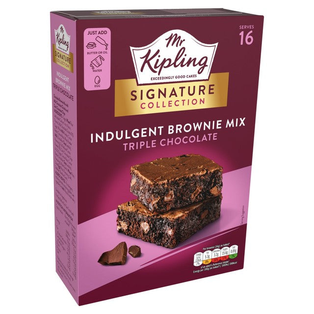 Mr Kipling triple choc brownie mix (British brand)