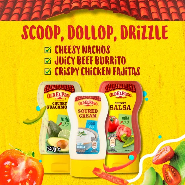 Old El Paso chunky salsa 238g, imported from the UK
