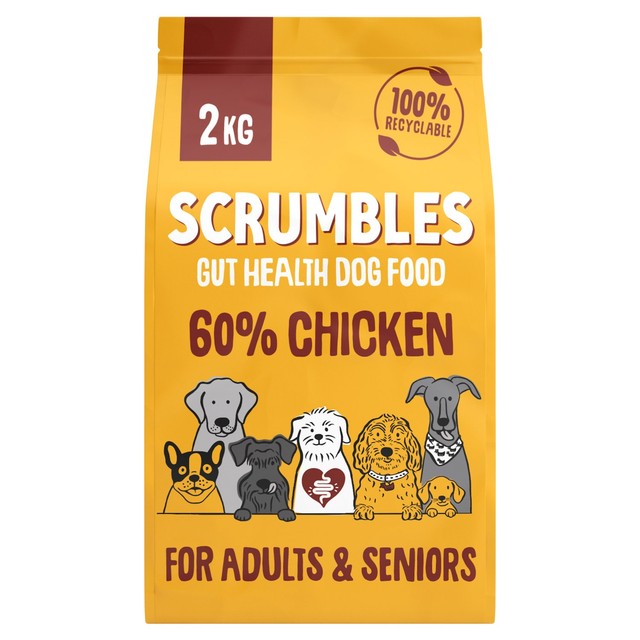 Scrumbles dry dog food with fresh chicken 2kg (British brand)