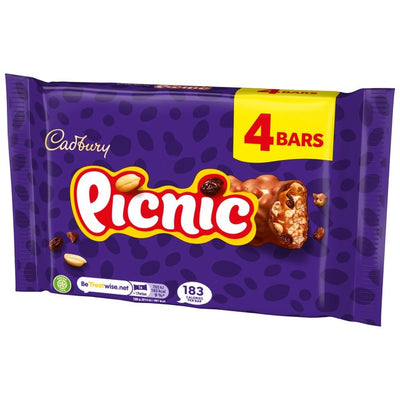 Cadbury Picnic Sjokoladebar 4 x 38g