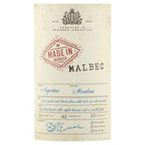 Made in Mendoza Malbec Red Wine 75cl, imported from the UK