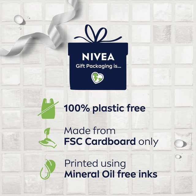 NIVEA MEN Feel Soothed XL gift pack with shower gel and deodorant, imported from the UK
