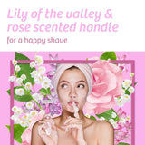 BIC women's disposable razor Lily scent pack of 3, imported from the UK