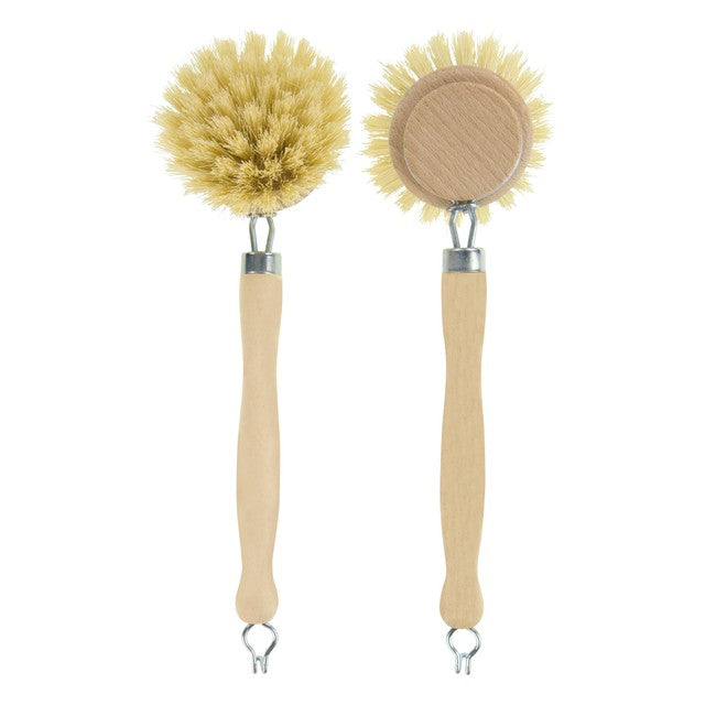 Elliotts wooden dish brush with natural Tampico fibres - British product