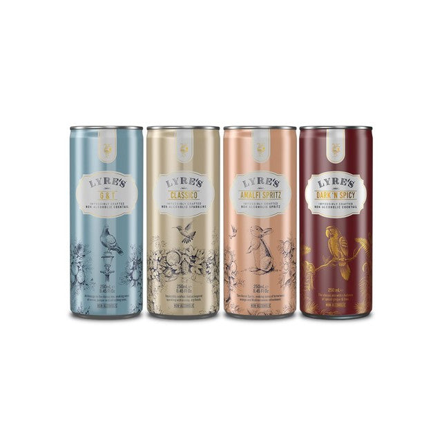 Lyre's Classico non-alcoholic sparkling drink 4 x 250ml cans, UK version