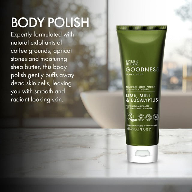 Baylis & Harding body polish Lime Mint Eucalyptus, imported from the UK