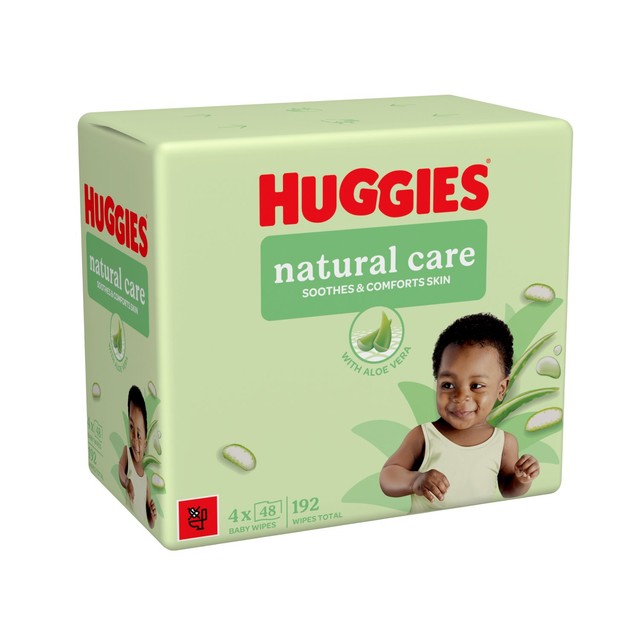 Huggies Natural Care baby wipes quad pack, UK version