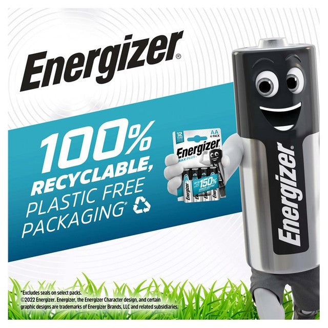 Energizer Max Plus 9V alkaline batteries 1-pack - British product