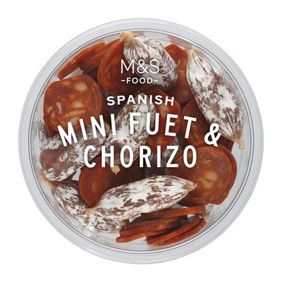 M&S M&S Spanish Mini Fuet & Chorizo Cured Meat Snack Pack 120g- Buy online at McGrocer