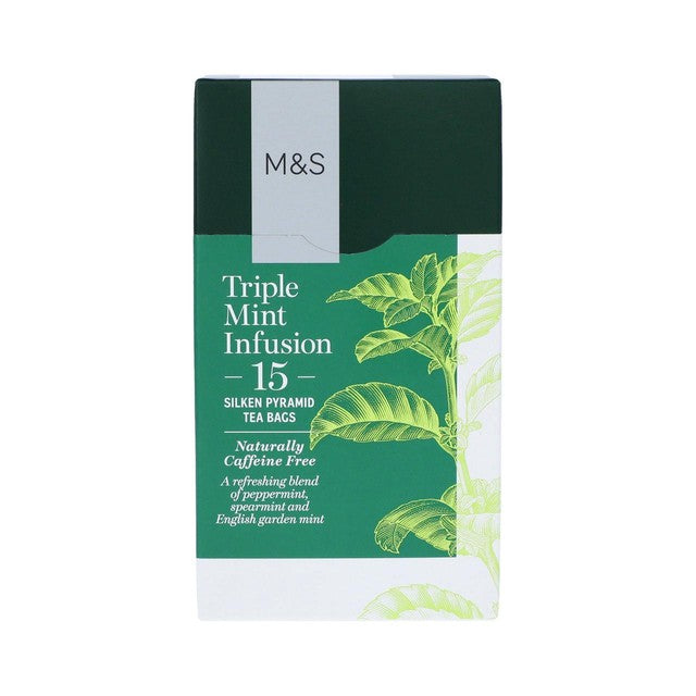 M&S triple mint infusion teabags 15 pack, imported from the UK