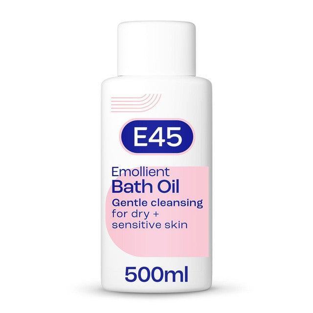 E45 Emollient Bath Oil Wash for Dry & Sensitive Skin 500ml - British product