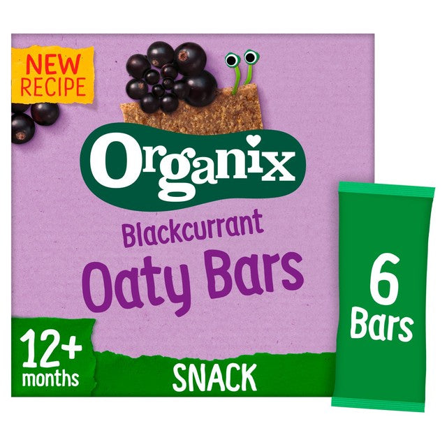 Organix Blackcurrant Oaty Bars multipack 6x23g, imported from the UK