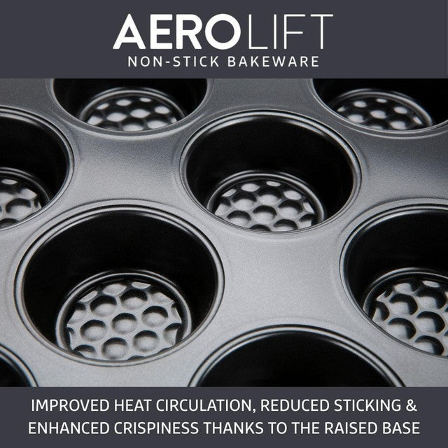 Prestige Aerolift Muffin Tin 12 Cup, imported from the UK
