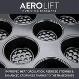 Prestige Aerolift Muffin Tin 12 Cup, imported from the UK