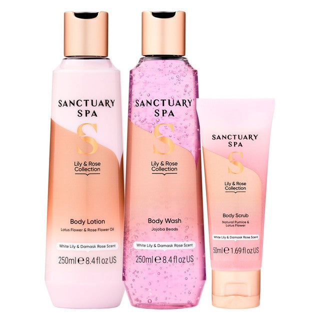 Sanctuary Spa Lily & Rose skincare gift set 550ml (British brand)
